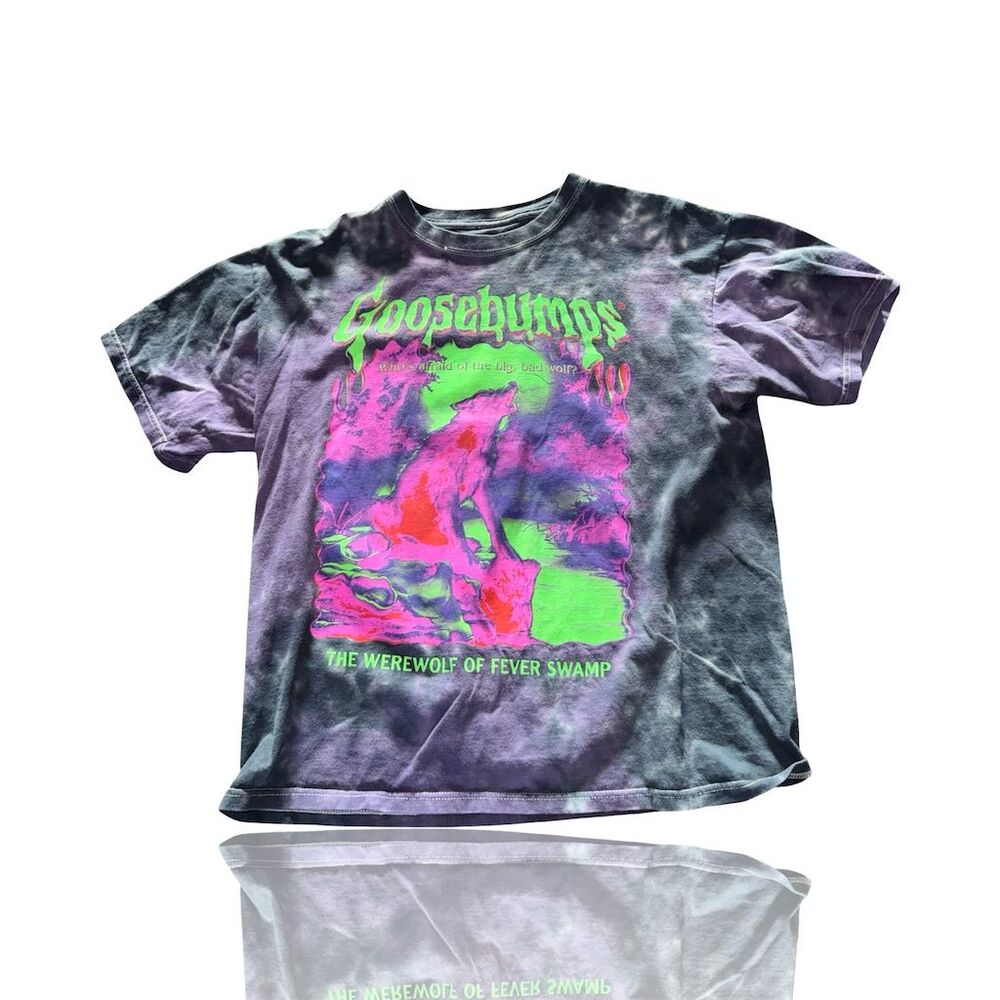 Goosebumps Werewolf Fever Swamp Tie Dye Graphic T-Shirt Unisex M